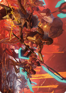Roar of Resistance Art Card (Gold-Stamped Signature) [Phyrexia: All Will Be One Art Series] - Destination Retro