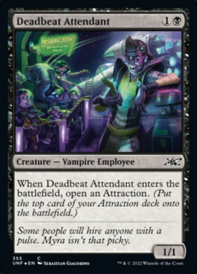 Deadbeat Attendant (Galaxy Foil) [Unfinity] - Destination Retro