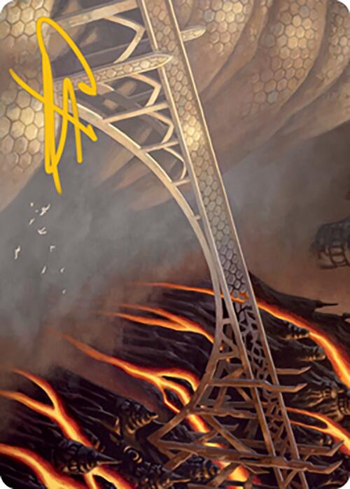 Rustvale Bridge Art Card (Gold-Stamped Signature) [Modern Horizons 2 Art Series] - Destination Retro