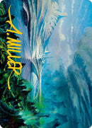 Goldmire Bridge Art Card (Gold-Stamped Signature) [Modern Horizons 2 Art Series] - Destination Retro