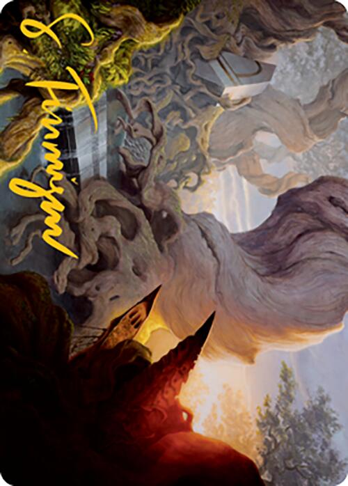 Yavimaya, Cradle of Growth Art Card (Gold-Stamped Signature) [Modern Horizons 2 Art Series] - Destination Retro