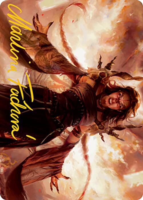 Dragon's Rage Channeler Art Card (Gold-Stamped Signature) [Modern Horizons 2 Art Series] - Destination Retro