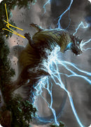 Thrasta, Tempest's Roar Art Card (41) (Gold-Stamped Signature) [Modern Horizons 2 Art Series] - Destination Retro
