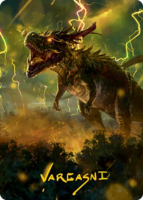 Thrasta, Tempest's Roar Art Card (42) (Gold-Stamped Signature) [Modern Horizons 2 Art Series] - Destination Retro