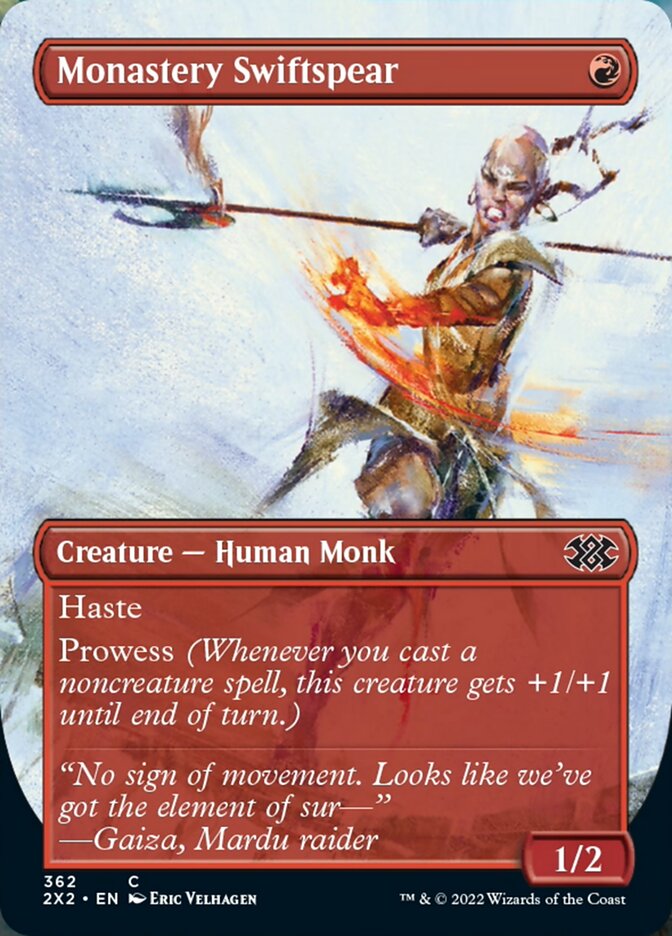 Monastery Swiftspear (Borderless Alternate Art) [Double Masters 2022] - Destination Retro