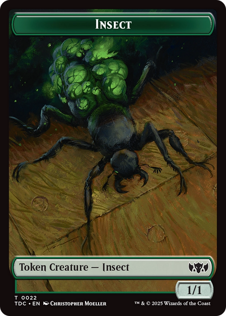 Insect (0022) // Plant Double-Sided Token [Tarkir: Dragonstorm Commander Tokens] - Destination Retro