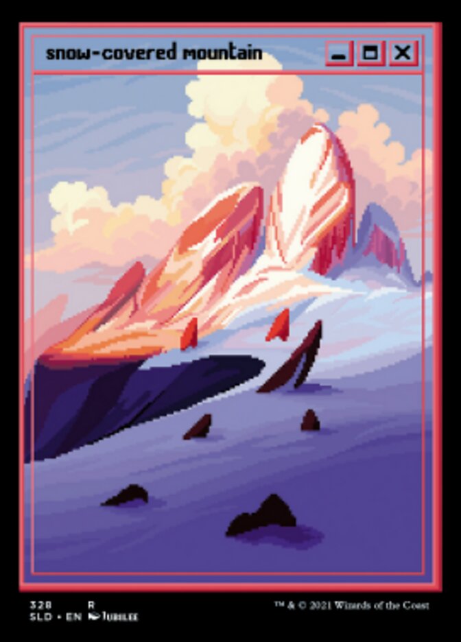 Snow-Covered Mountain (328) [Secret Lair Drop Series] - Destination Retro