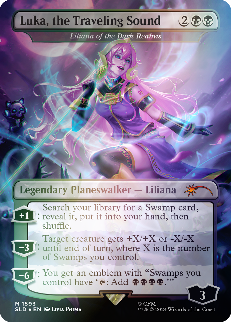 Luka, the Traveling Sound - Liliana of the Dark Realms (Rainbow Foil) [Secret Lair Drop Series] - Destination Retro