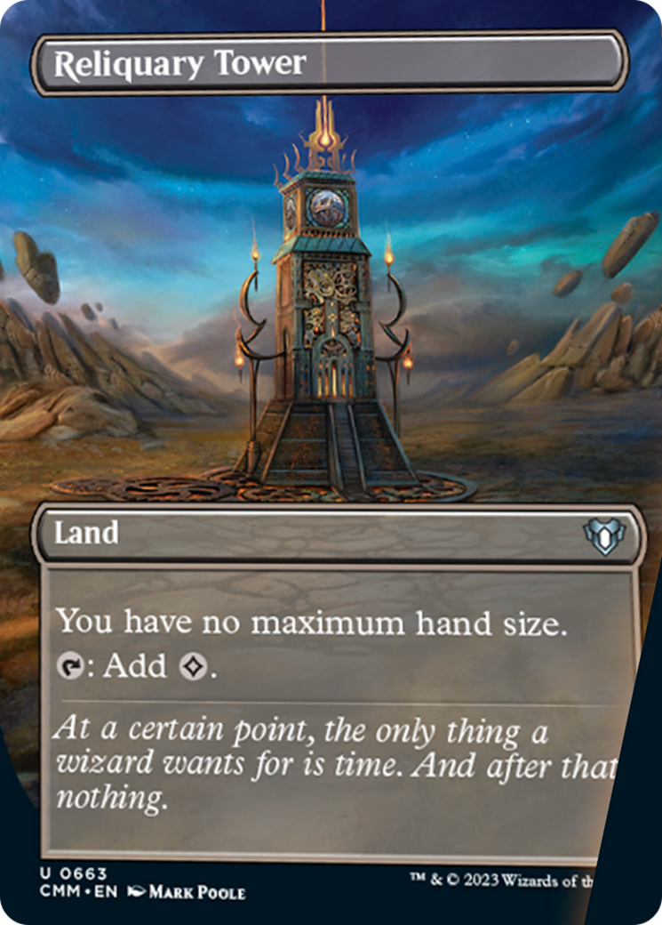 Reliquary Tower (Borderless Alternate Art) [Commander Masters] - Destination Retro