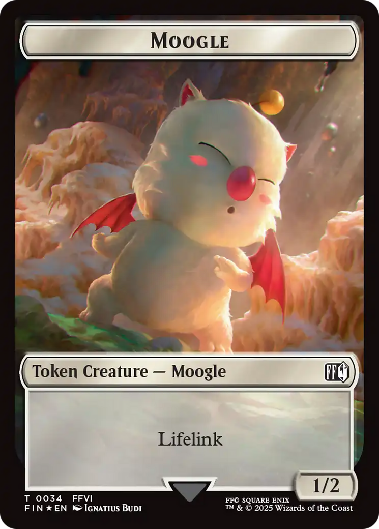 Moogle (0034) // Treasure (0036) Double-Sided Token (Surge Foil) [FINAL FANTASY Tokens] - Destination Retro