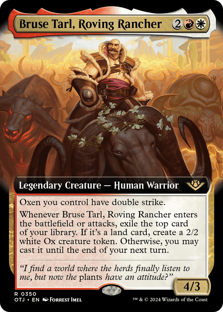 Bruse Tarl, Roving Rancher (Extended Art) [Outlaws of Thunder Junction] - Destination Retro