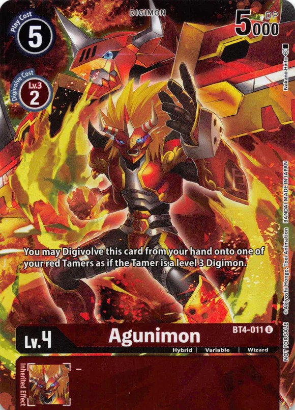 Agunimon [BT4-011] (Tamer's Evolution Box 2) [Great Legend Promos] - Destination Retro