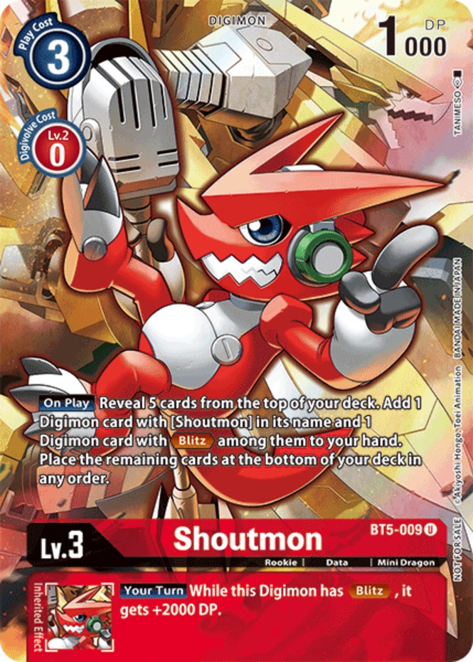 Shoutmon [BT5-009] (Tamer's Evolution Box 2) [Battle of Omni Promos] - Destination Retro