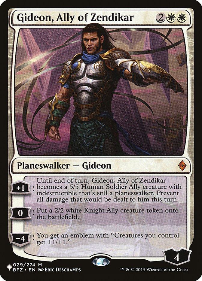 Gideon, Ally of Zendikar [The List] - Destination Retro