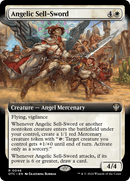 Angelic Sell-Sword (Extended Art) [Outlaws of Thunder Junction Commander] - Destination Retro