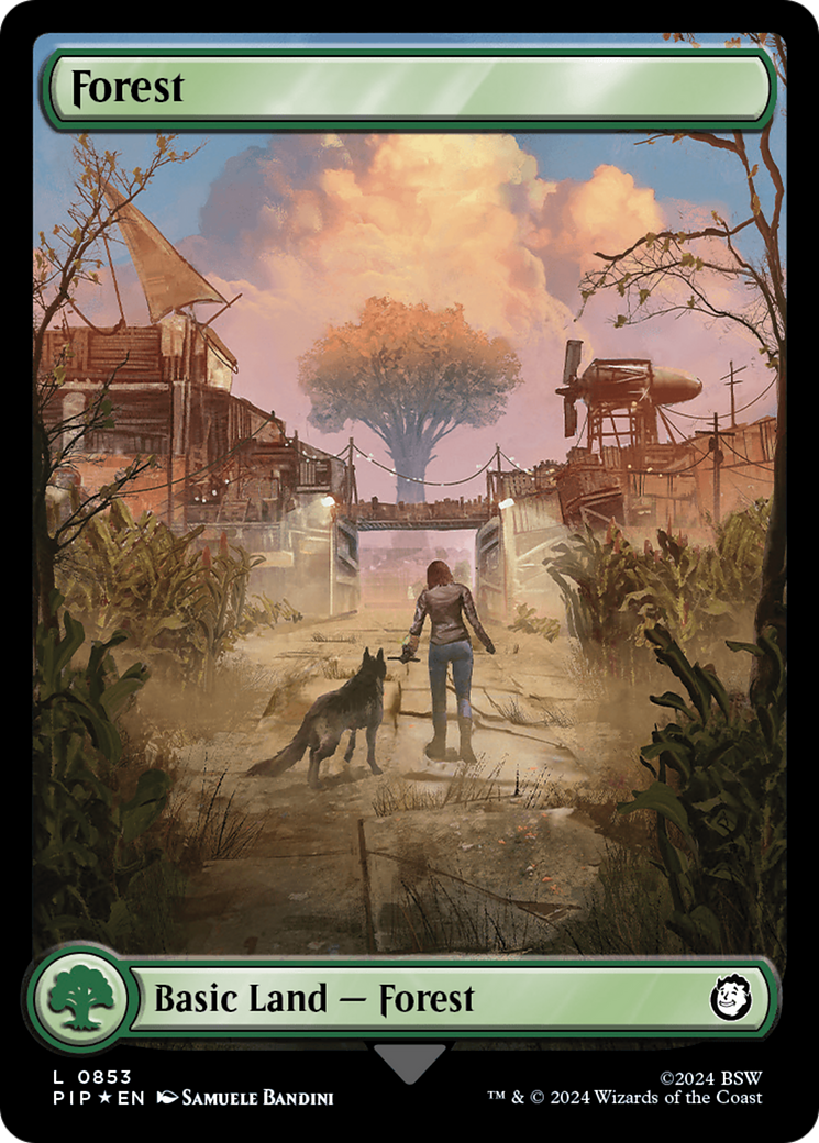 Forest (0853) (Surge Foil) [Fallout] - Destination Retro