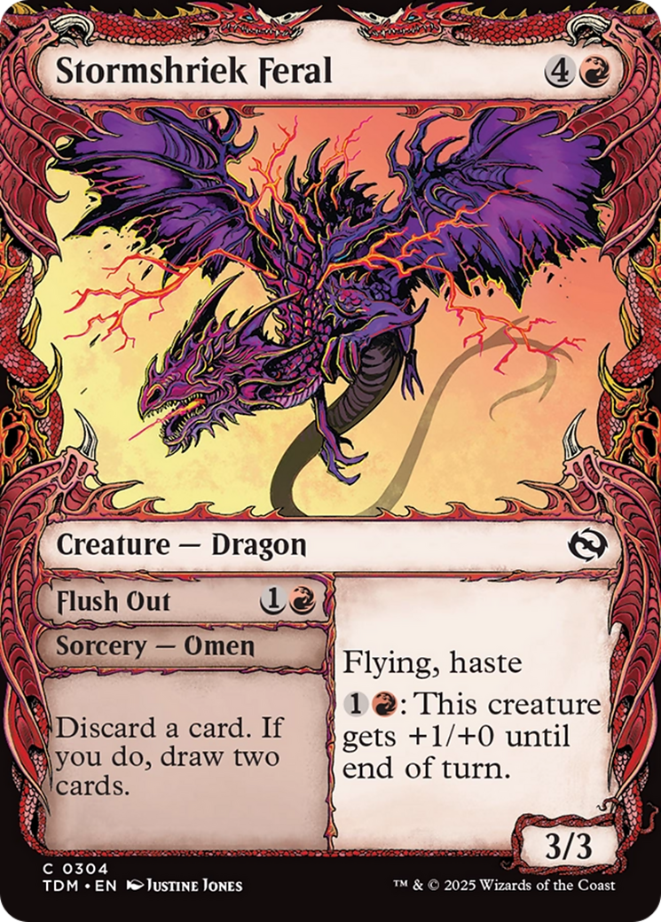 Stormshriek Feral (Showcase) [Tarkir: Dragonstorm] - Destination Retro