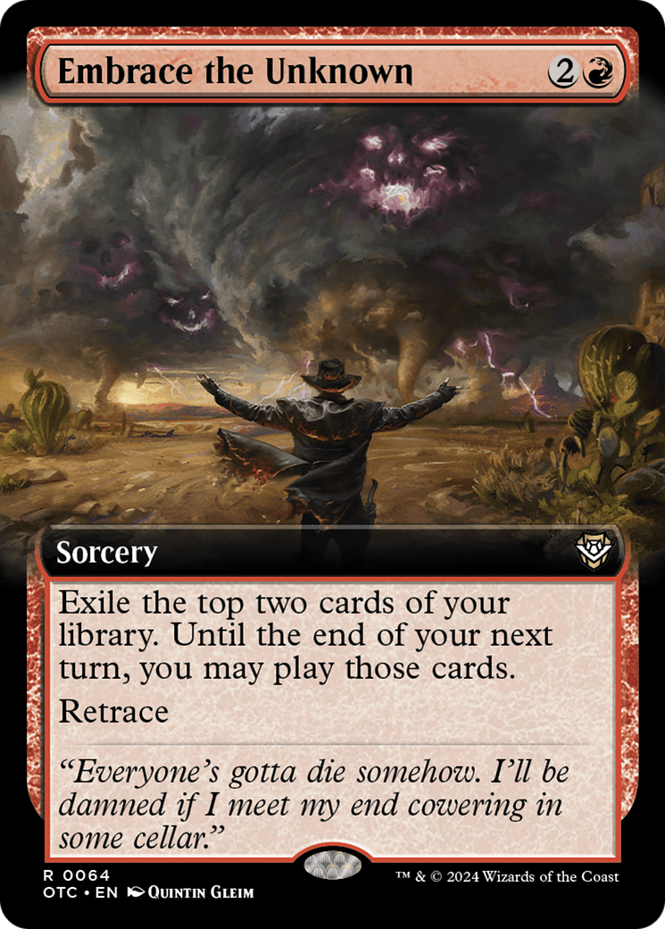 Embrace the Unknown (Extended Art) [Outlaws of Thunder Junction Commander] - Destination Retro