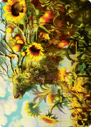 Beza, the Bounding Spring Art Card (Gold-Stamped Signature) [Bloomburrow Art Series] - Destination Retro