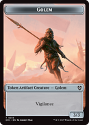 Golem (0015) // Thopter (0009) Double-Sided Token [Aetherdrift Tokens] - Destination Retro