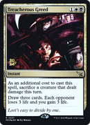 Treacherous Greed [Murders at Karlov Manor Prerelease Promos] - Destination Retro