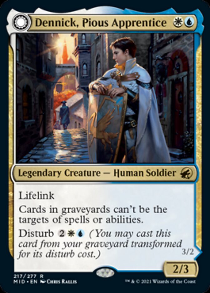 Dennick, Pious Apprentice // Dennick, Pious Apparition [Innistrad: Midnight Hunt] - Destination Retro