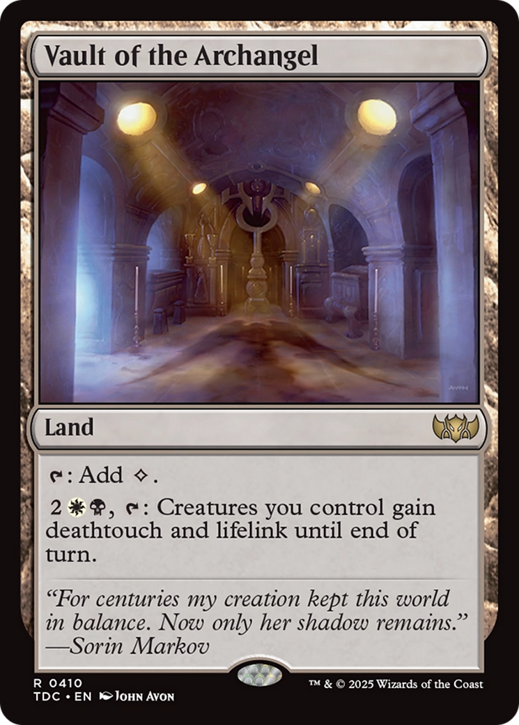 Vault of the Archangel [Tarkir: Dragonstorm Commander] - Destination Retro