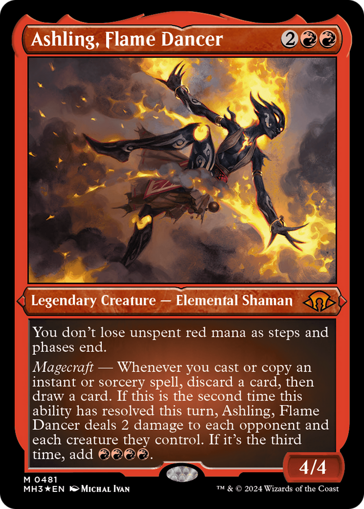 Ashling, Flame Dancer (Foil Etched) [Modern Horizons 3] - Destination Retro