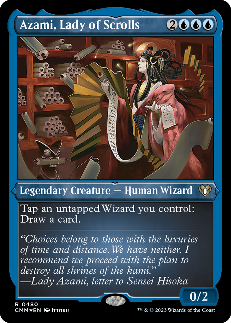 Azami, Lady of Scrolls (Foil Etched) [Commander Masters] - Destination Retro