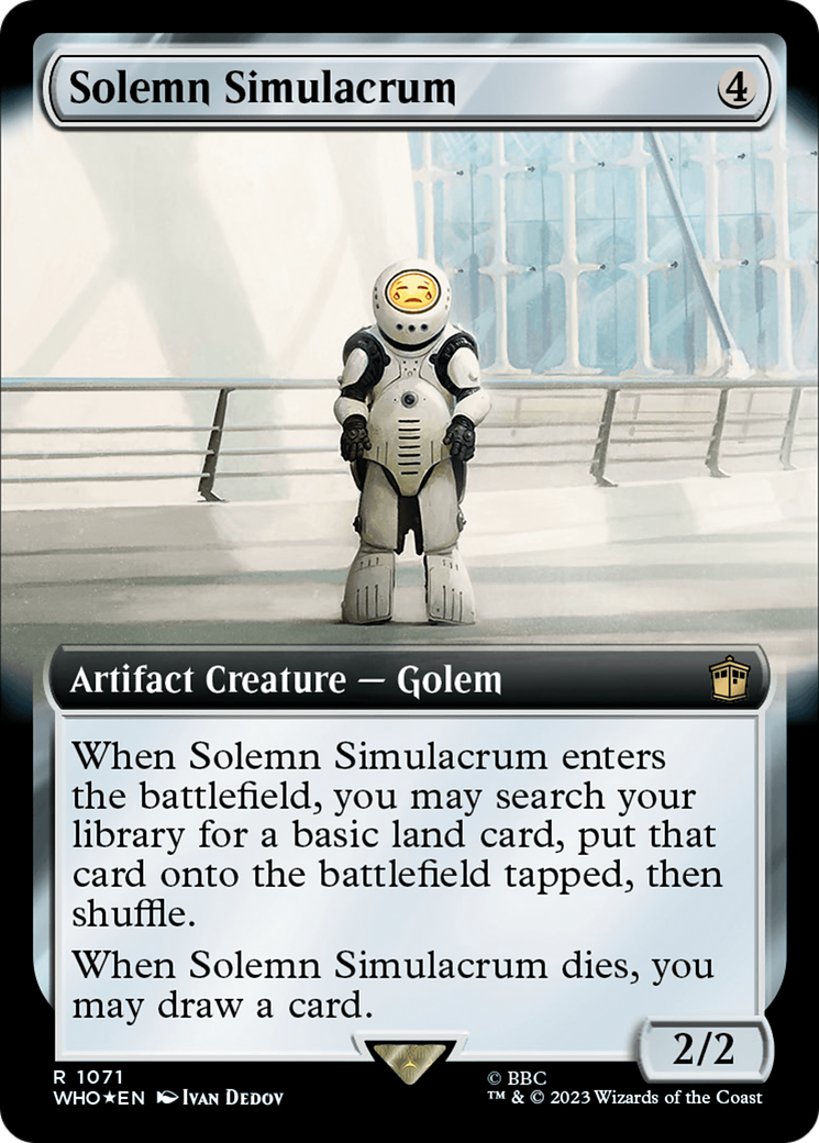 Solemn Simulacrum (Extended Art) (Surge Foil) [Doctor Who] - Destination Retro