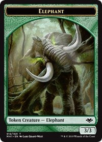 Elephant (012) // Spirit (016) Double-Sided Token [Modern Horizons Tokens] - Destination Retro