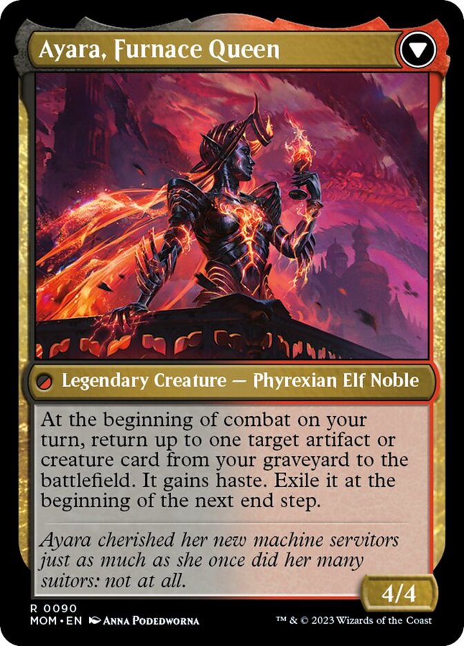 Ayara, Widow of the Realm // Ayara, Furnace Queen [March of the Machine] - Destination Retro
