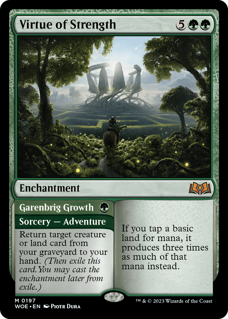 Virtue of Strength // Garenbrig Growth [Wilds of Eldraine] - Destination Retro