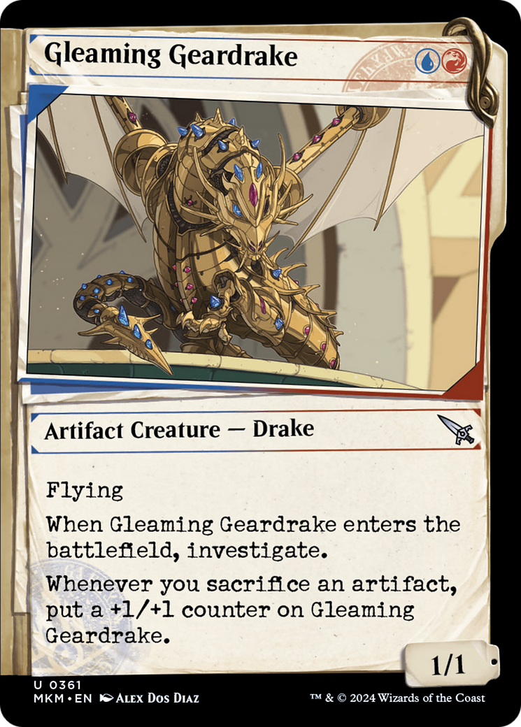 Gleaming Geardrake (Showcase) [Murders at Karlov Manor] - Destination Retro