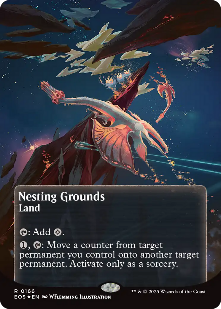 Nesting Grounds (0166) (Borderless) (Galaxy Foil) [Edge of Eternities: Stellar Sights] - Destination Retro