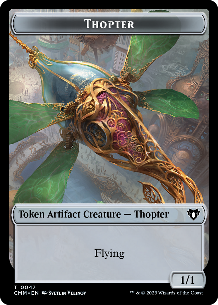 Thopter // Elemental (0025) Double-Sided Token [Commander Masters Tokens] - Destination Retro