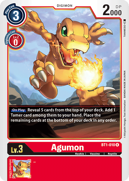 Agumon [BT1-010] [Release Special Booster Ver.1.0] - Destination Retro