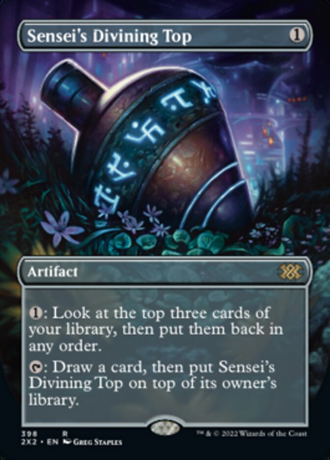Sensei's Divining Top (Borderless Alternate Art) [Double Masters 2022] - Destination Retro