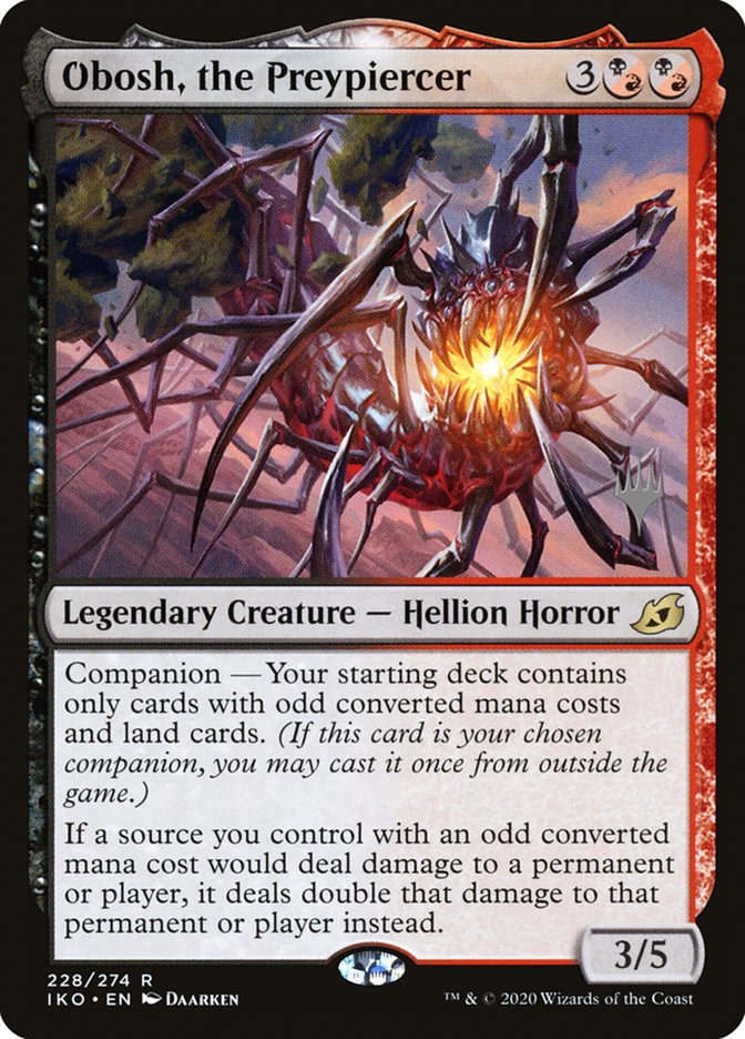 Obosh, the Preypiercer (Promo Pack) [Ikoria: Lair of Behemoths Promos] - Destination Retro