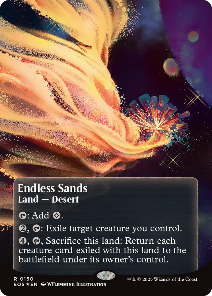 Endless Sands (0150) (Borderless) (Galaxy Foil) [Edge of Eternities: Stellar Sights] - Destination Retro