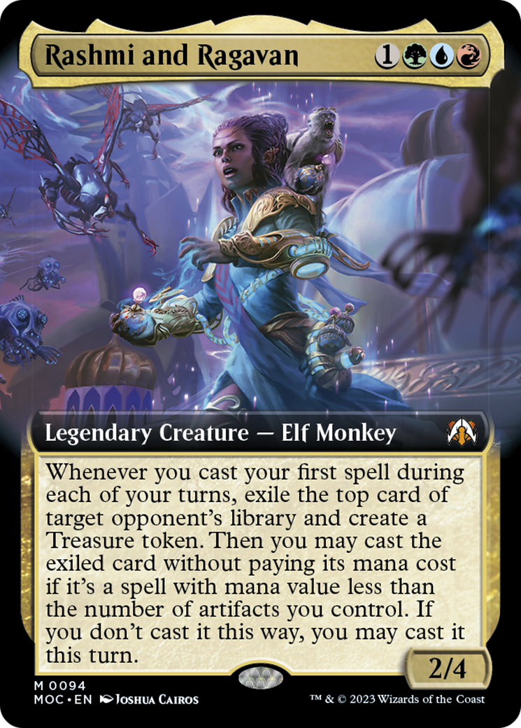 Rashmi and Ragavan (Extended Art) [March of the Machine Commander] - Destination Retro