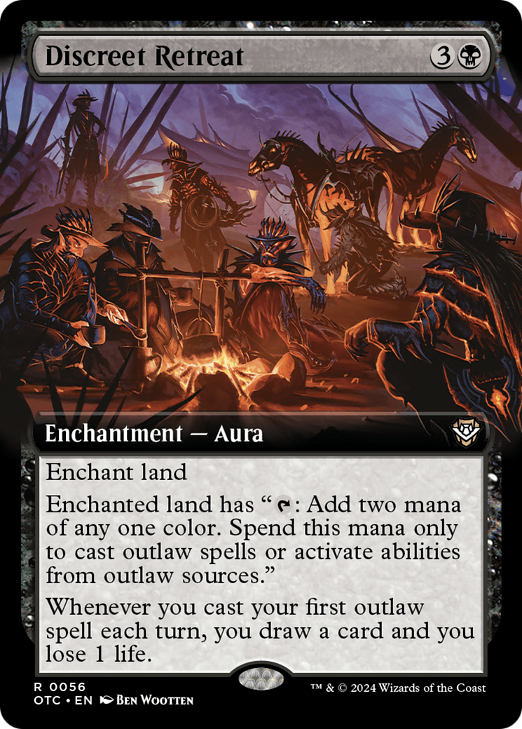Discreet Retreat (Extended Art) [Outlaws of Thunder Junction Commander] - Destination Retro