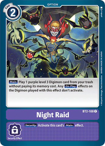 Night Raid [BT2-108] [Release Special Booster Ver.1.0] - Destination Retro