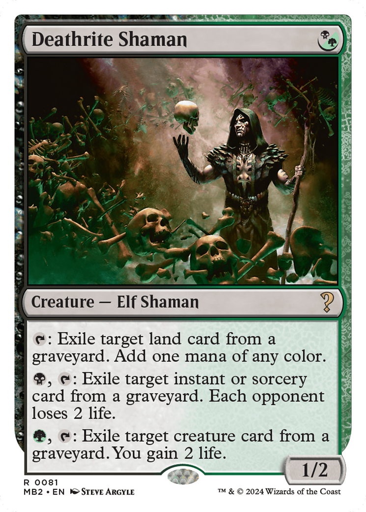 Deathrite Shaman (White Border) [Mystery Booster 2] - Destination Retro