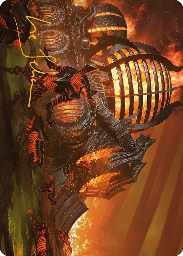 Urabrask's Forge Art Card (Gold-Stamped Signature) [Phyrexia: All Will Be One Art Series] - Destination Retro