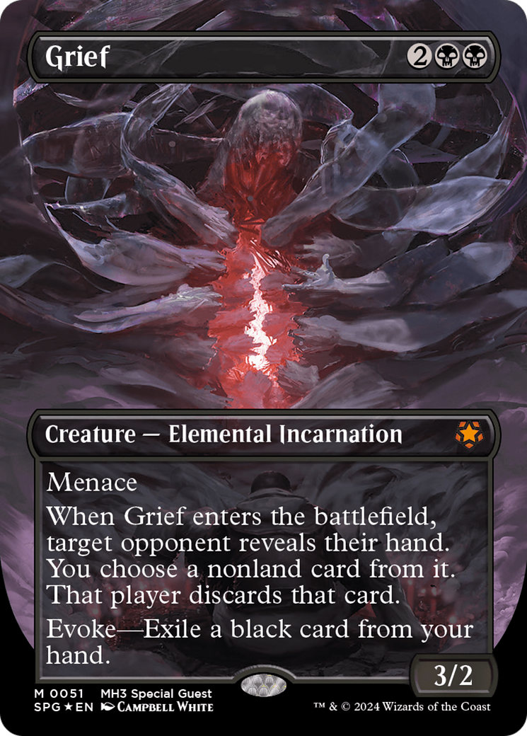 Grief (Borderless) (Textured Foil) [Modern Horizons 3 Special Guests] - Destination Retro