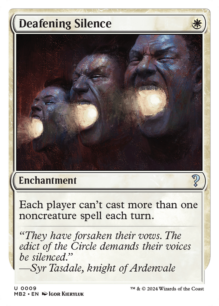 Deafening Silence (White Border) [Mystery Booster 2] - Destination Retro