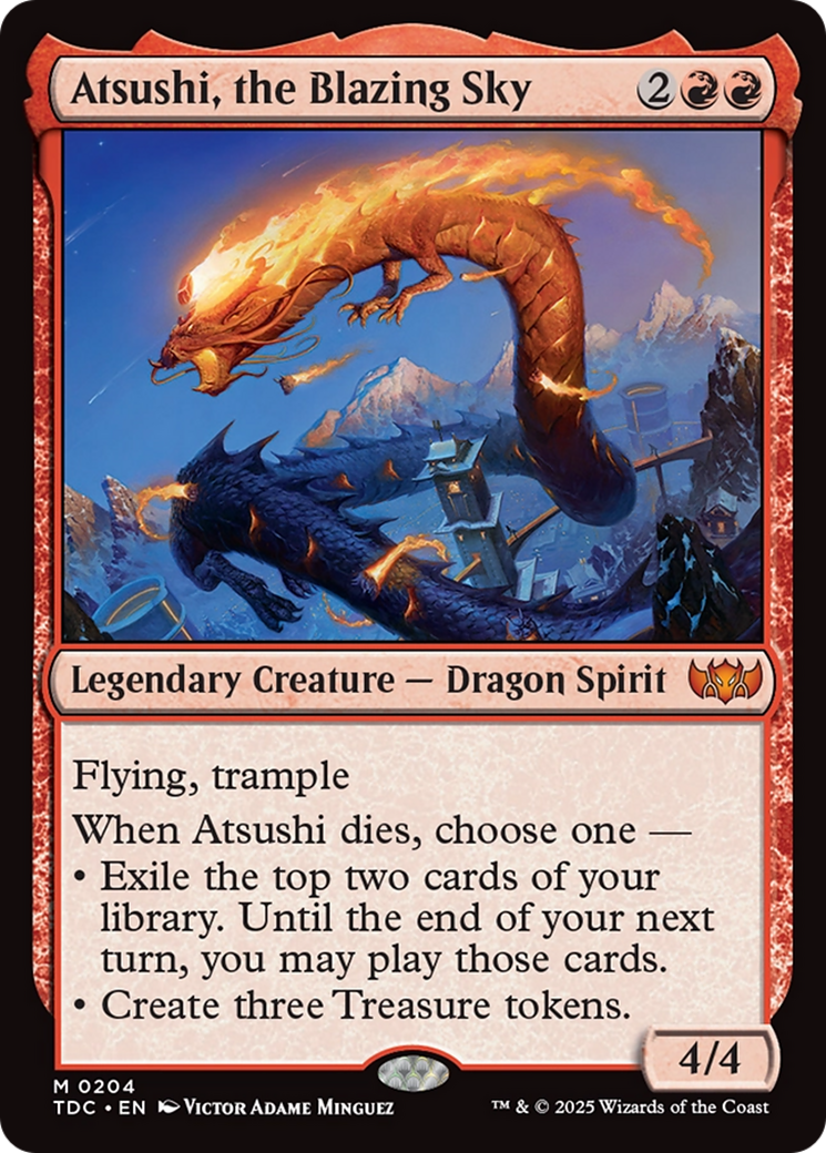Atsushi, the Blazing Sky [Tarkir: Dragonstorm Commander] - Destination Retro