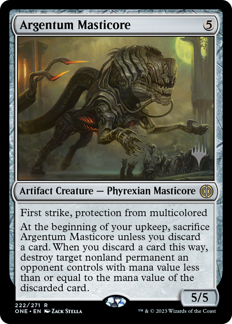 Argentum Masticore (Promo Pack) [Phyrexia: All Will Be One Promos] - Destination Retro