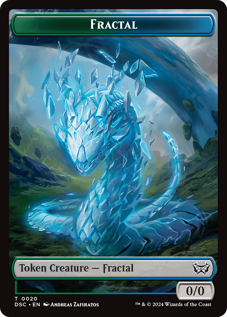 Wurm (0018) // Fractal Double-Sided Token [Duskmourn: House of Horror Commander Tokens] - Destination Retro
